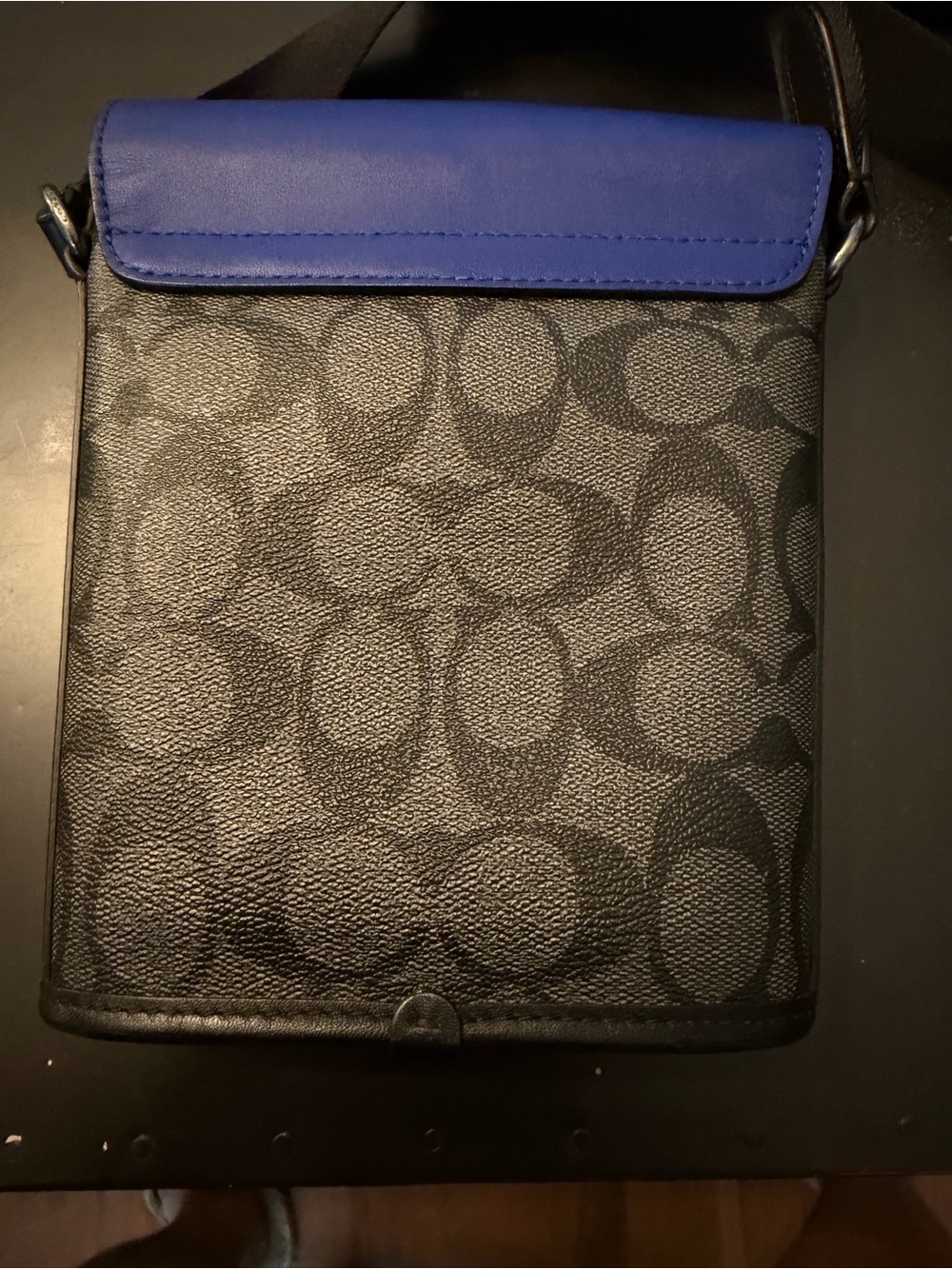Coach Small Messenger Bag - Blue, Black & Yellow - Picture 3 of 6